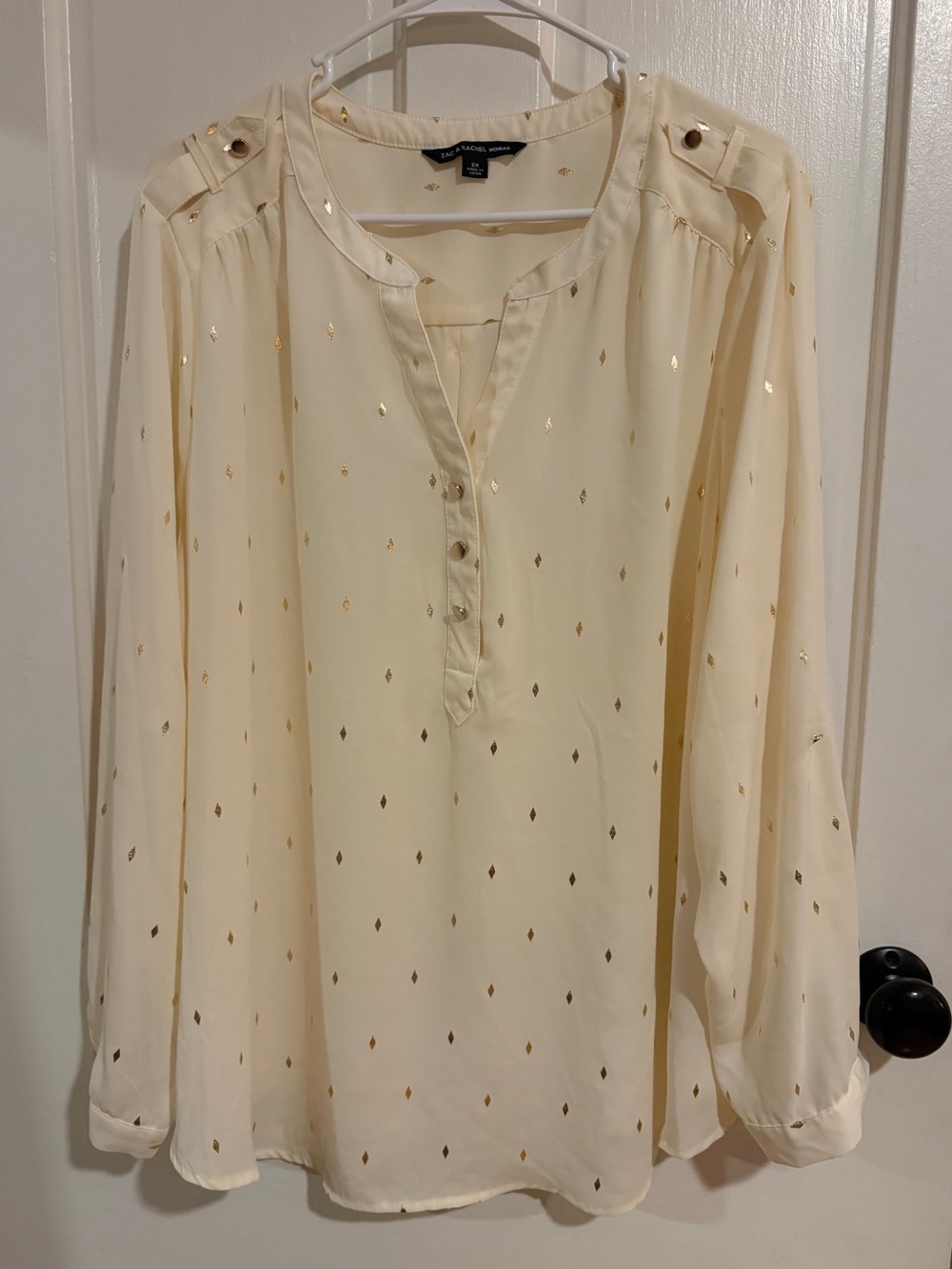 Zac & Rachel Roll Tab Sleeve Blouse